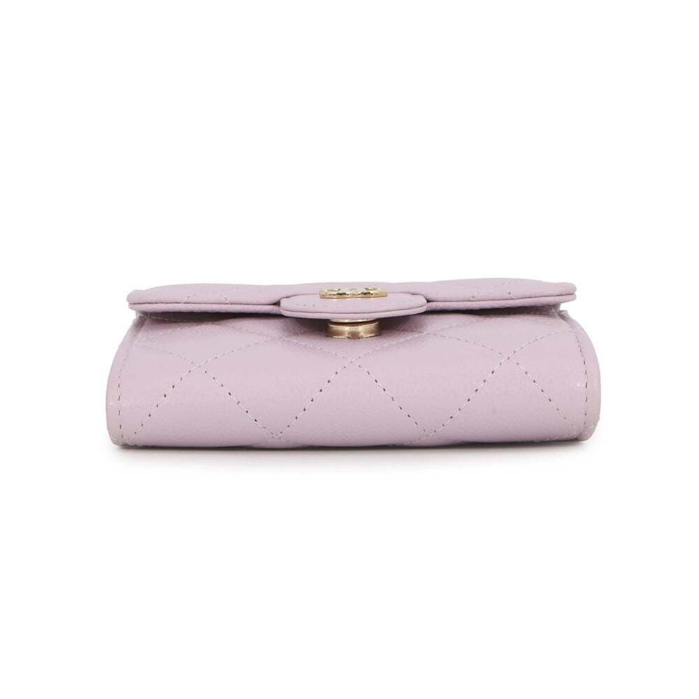 CHANEL Pink Caviar Leather Logo Wallet - Picture 3 of 12